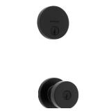 $77 Kwikset Pismo Round Rose Matte Black Knob Door