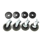 $30 4 in. Industrial Casters with Bumper (4-Pack)