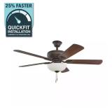 $93 Hampton Bay Rothley II 52 in. Indoor LED Bronz