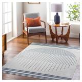 $199 Surya Washable Modern Circle 8 X 10 (ft) Blue