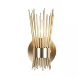 $45 10 in. 1-Light Brushed Gold Sconce with Open R
