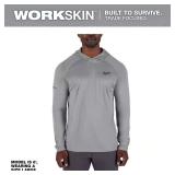 $45 Men's WORKSKIN Gray Large Hooded Sun Shirt