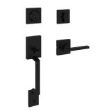 $144 Amador Matte Black Single Cylinder Entry Door