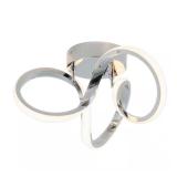 $100 Swirl 13 in. 1-Light Modern Chrome Integrated
