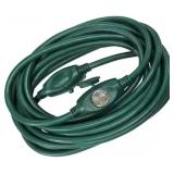 $20 25 ft. 14/3 3 Outlet Extension Cord, Green - 1