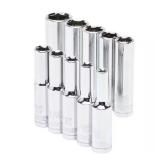 $24 1/4 in. Drive Deep SAE Socket Set (10-Piece)