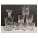 Godinger Crystal Decanter With Glasses