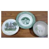 Three Porcelain and Ceramic Bowls