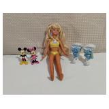 Barbie Doll and Small Character Figure Lot