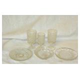 vintage clear glassware