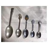 Five Souvenir Spoons
