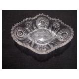 EAPG Sunflower Pattern Clear Pressed Glass Bowl
