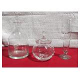 Vintage VS Monogram Decanter & Glass Decor Lot