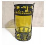 Rustic Metal Deer and Forest Hurricane Holder