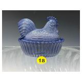 Rooster on Wide Rim Base