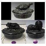 Lot of Three L.G. Wright Covered Animal Dishes