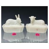 Lamb and Rabbit on Picket Base