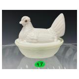 Hen on Bulging Rim Base