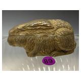Reclining Rabbit Covered Dish