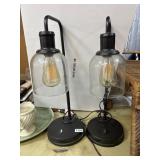 Black Glass Table Lamps