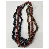 Agate, Tiger Eye, Onyx Necklace with Clasp