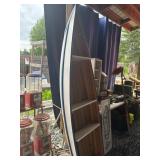 Boat-Shaped Wooden Shelf Unit, 88x25