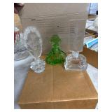 3 Crystal Perfume Bottles