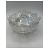 8-Inch Clear Iridescent Glass Bowl