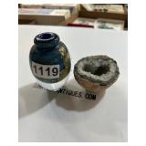 Geode Half and Handcrafted Glass Vase