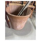 Wooden Stave Barrel with Metal Bands