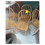 Four Antique Windsor Farm Chairs