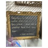Gold Frame With Walt Whitman Quote