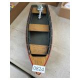 14-Inch Wooden Boat Model with Motor