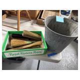6 Brushes and Galvanized Pail