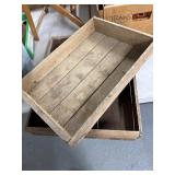 Two Wooden Box Trays 20x17