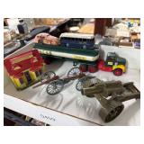 Metal Cannon and Vintage Hess Toys