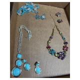 Jewelry Lot With Necklaces and Earrings
