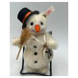 Steiff 7-Inch Snowman Plush Figure