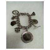 Silver Charm Bracelet With Mixed Charms