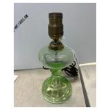Uranium Depression Glass Table Lamp