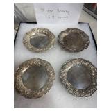 Four S. Kirk & Son Sterling Plates
