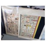 Pair Egyptian Art Prints with Hieroglyphs