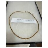 18-Inch 14kt Gold Rope Chain, 19g