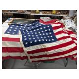Two Large 48-Star American Flags