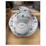 Limoges Porcelain Cups and Plates Set