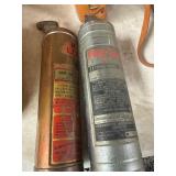 Two Vintage Metal Fire Extinguishers
