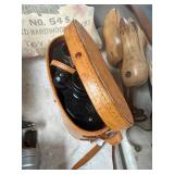 Leather-Cased Binoculars with Strap