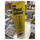 30-Inch Pepsi-Cola Metal Thermometer