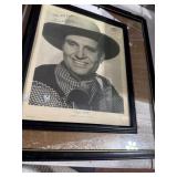 Framed Photos Including Gene Autry Portrait