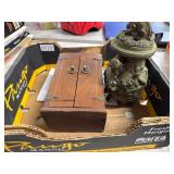 Wood Storage Box and Bronze Vessel Set